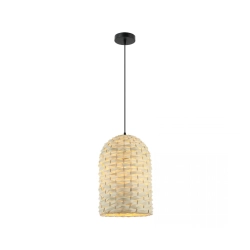 20152 BAMBOO PENDANT LIGHT E27 NATURAL SHADE- NATURAL ELEMENTS LIGHTS Zambelis Lights
